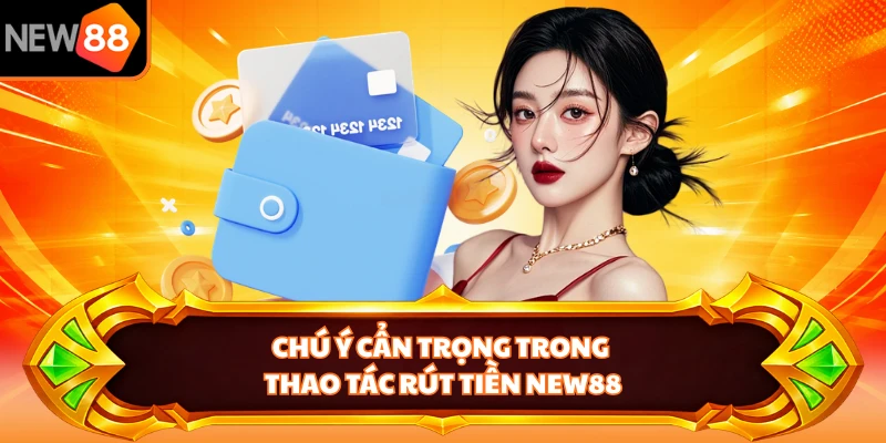 Chú ý cẩn trọng trong thao tác rút tiền NEW88 