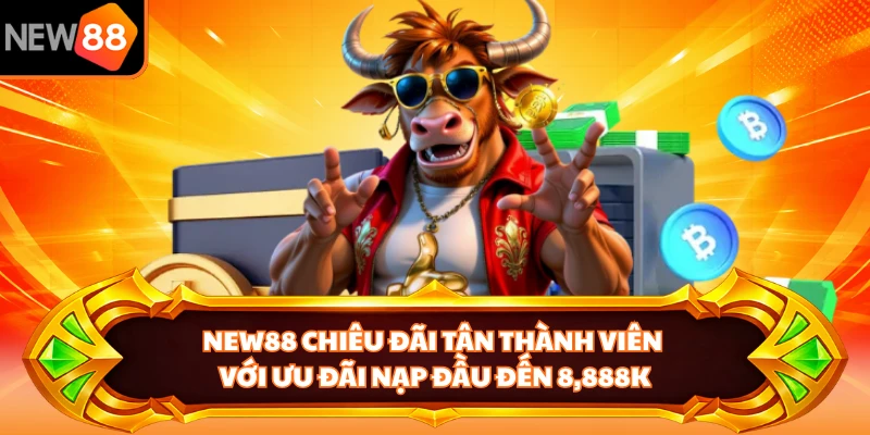 NEW88 chiêu đãi tân thành viên với ưu đãi nạp đầu đến 8.888K 